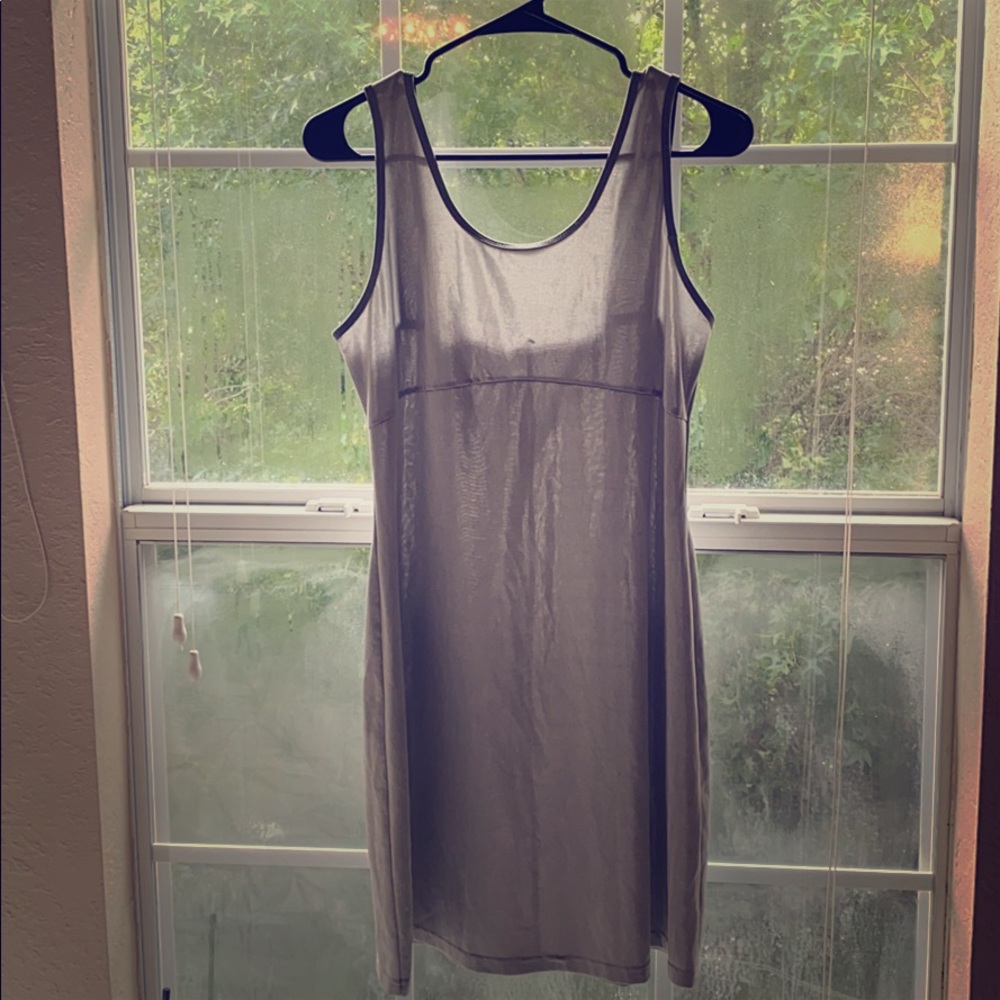 Silver mini dress